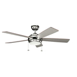 Starkk Ceiling Fan Polished Nickel 52 Inch