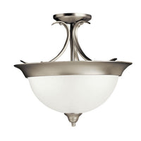 Dover Ceiling Semi Flush Light Brushed Nickel