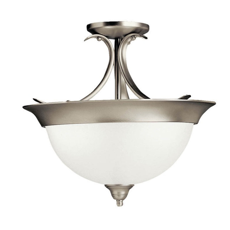 Dover Ceiling Semi Flush Light Brushed Nickel