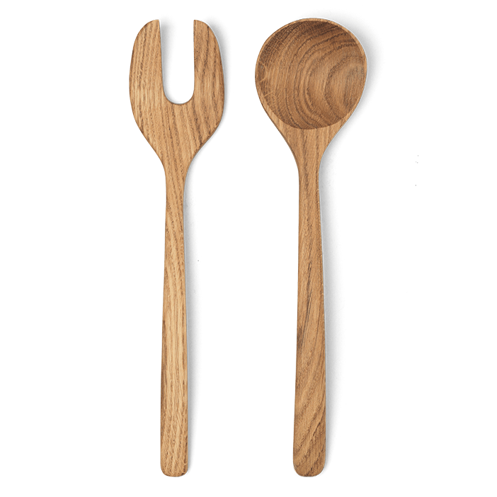Kay Bojesen Menageri Cutlery Set, Oak, W: 11.4" By Kay Bojesen