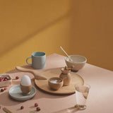 Kay Bojesen Menageri Salt Cellar With Spoon, Oak, H: 1.6" By Kay Bojesen