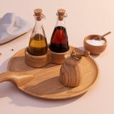 Kay Bojesen Menageri Oil And Vinegar Bottles, Oak, 3.7 Oz By Kay Bojesen