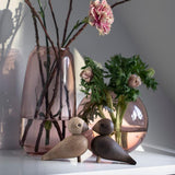 Kay Bojesen Lovebirds, Oak/Smoked Oak, H: 3.5" By Kay Bojesen