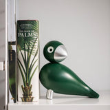 Kay Bojesen Songbird, Medium, Green/Silver, H: 6.1" By Kay Bojesen
