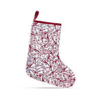 Kay Bojesen Christmas Stocking, Red/White, H: 17.7" By Kay Bojesen