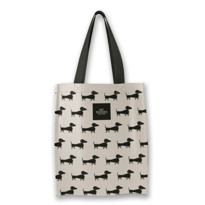 Kay Bojesen Dog Tote Bag, Black/White By Kay Bojesen