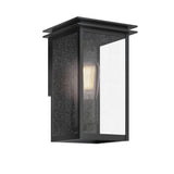 Arkville Rectangle Outdoor Wall Light Textured Black 6 Inch