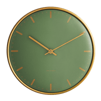 Arne Jacobsen City Hall Wall Clock, Large, Green, Ø: 11.4” By Arne Jacobsen