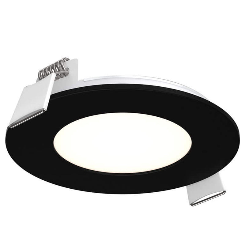 3” Round Panel Outdoor Light Black By DALS