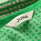 JUNA Check Towels, Green/Sand By JUNA