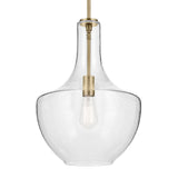 Everly Bell Pendant Natural Brass 14 Inch