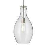 Everly Hour Glass Pendant Brushed Nickel 9 Inch