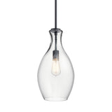 Everly Hour Glass Pendant Black 9 Inch