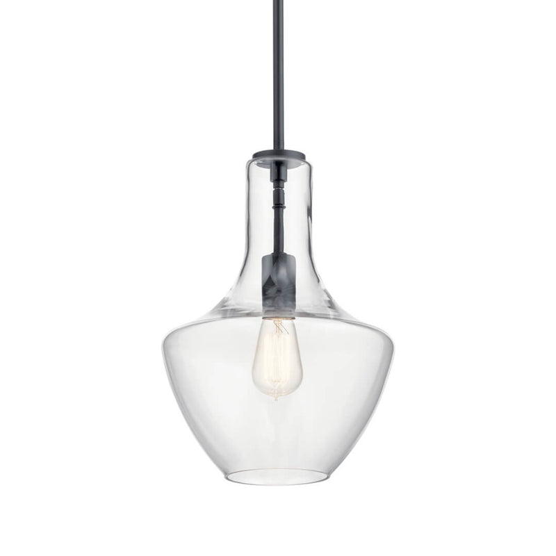 Everly Bell Pendant Black 10.5 Inch