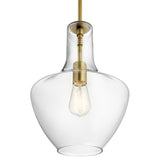 Everly Bell Pendant Natural Brass 10.5 Inch