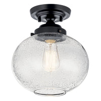 Avery Ceiling Bell Flush Light Black