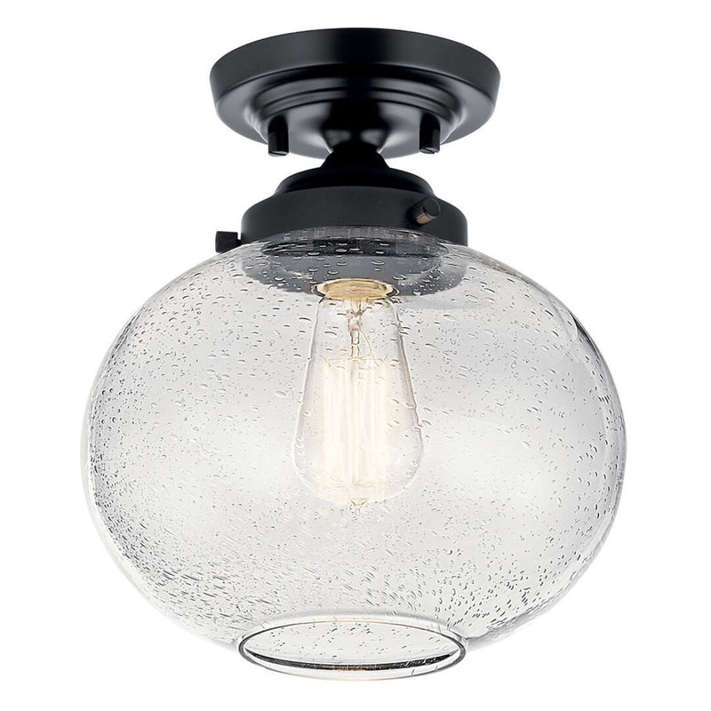Avery Ceiling Bell Flush Light Black