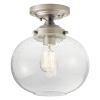 Avery Ceiling Bell Semi Flush Light Brushed Nickel