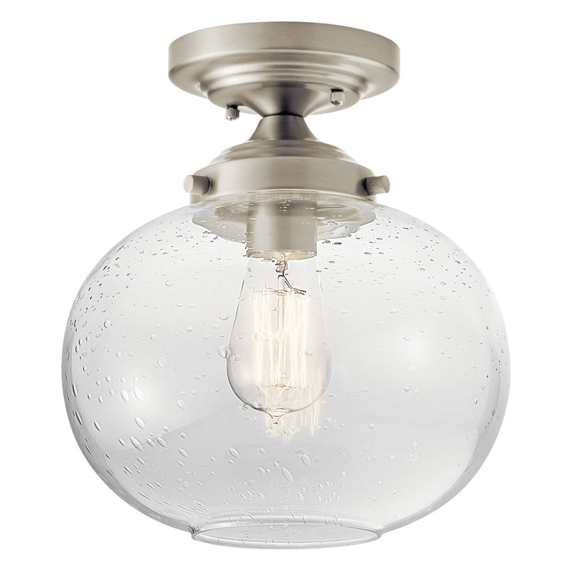 Avery Ceiling Bell Semi Flush Light Brushed Nickel