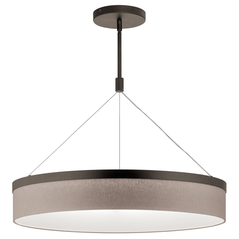 Mercel Drum Round Chandelier Olde Bronze 26.5 Inch