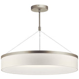 Mercel Drum Round Chandelier Satin Nickel 32.75 Inch