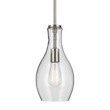 Everly Hour Glass Pendant Brushed Nickel 7 Inch