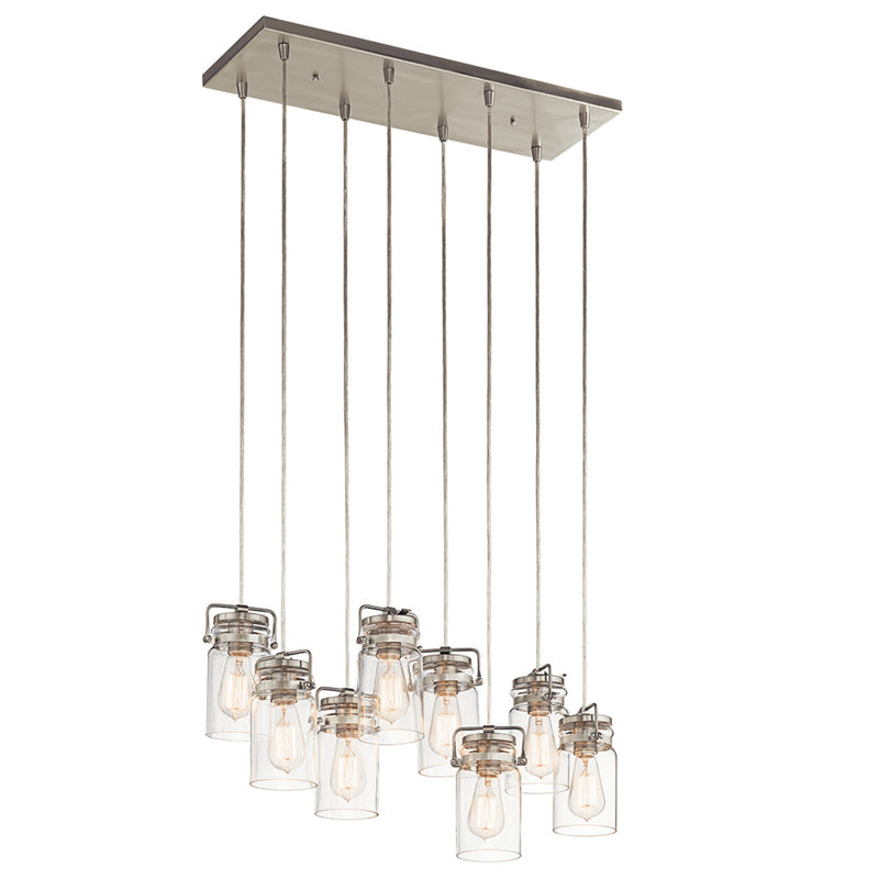 Brinley Linear Chandelier Brushed Nickel
