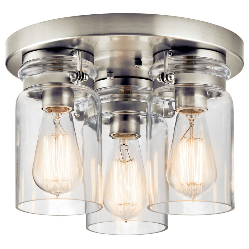 Brinley Ceiling Flush Light Brushed Nickel