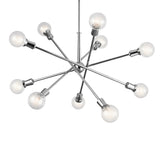 Armstrong 1 Tier Chandelier Chrome 10 Light