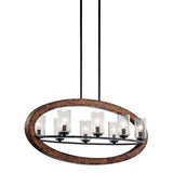 Grand Bank Oval Linear Chandelier detail 1