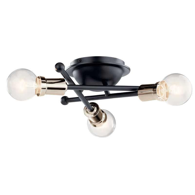 Armstrong Ceiling Flush Light Black