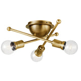 Armstrong Ceiling Flush Light Natural Brass