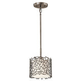 Silver Coral Drum Mini Pendant detail 1