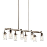 Braelyn Linear Chandelier Classic Pewter 8 Light