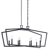 Abbotswell Linear Chandelier Black