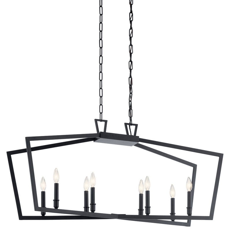 Abbotswell Linear Chandelier Black