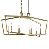 Abbotswell Linear Chandelier Natural Brass