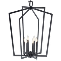 Abbotswell Foyer Chandelier Black 24.75 Inch