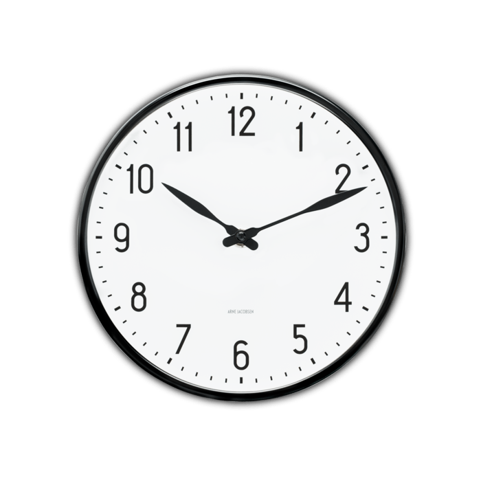 Arne Jacobsen Station Wall Clock, White/Black, Medium, Ø: 8.3" Medium By Arne Jacobsen