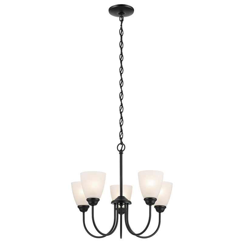 Jolie Bell Chandelier Black 5 Light