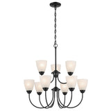 Jolie Bell Chandelier Black 9 Light