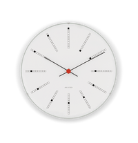 Arne Jacobsen Bankers Wall Clock, White, Large, Ø: 11.4" By Arne Jacobsen