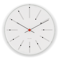 Arne Jacobsen Bankers Wall Clock, White, Extra Large, Ø: 18.9" By Arne Jacobsen