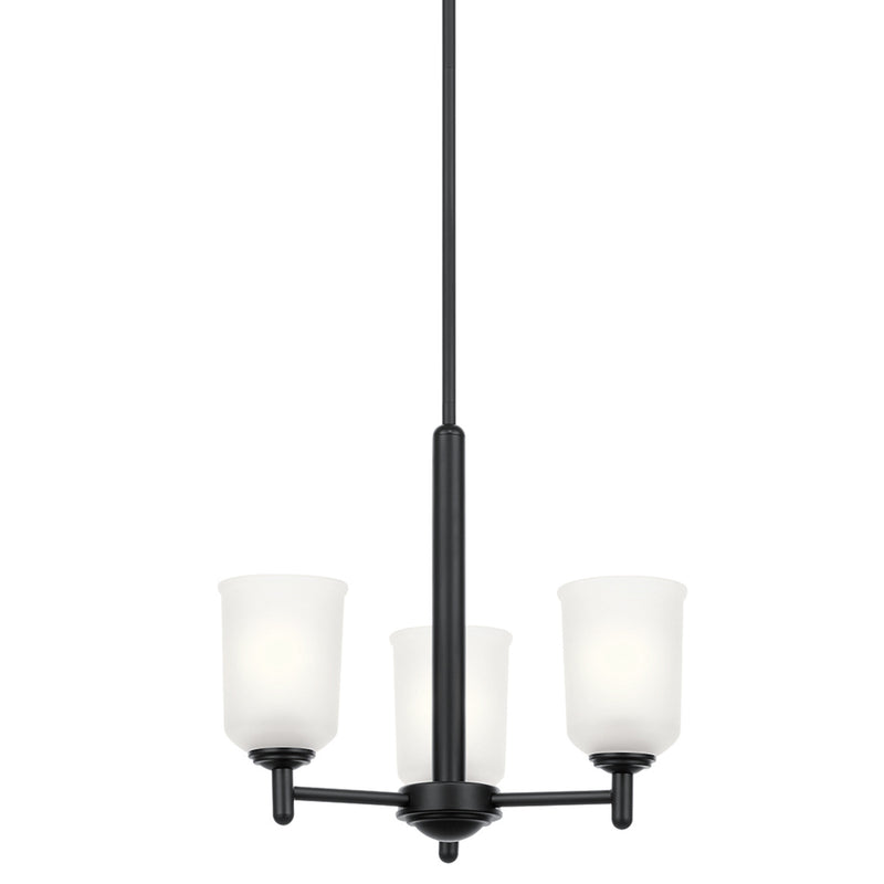 Shailene Chandelier Black 3 Light