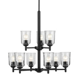Shailene Chandelier Black 9 Light