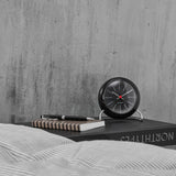 Arne Jacobsen Bankers Table Clock, Black, Ø: 4.3" By Arne Jacobsen