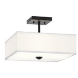 Shailene Square Semi Flush Mount Black 10 Inch