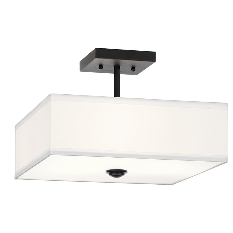 Shailene Ceiling Square Light Black 10 Inch
