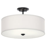 Shailene Drum Semi Flush Semi Flush Mount Black 18.25 Inch