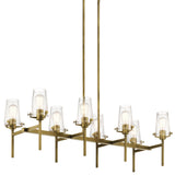 Alton Linear Chandelier Natural Brass